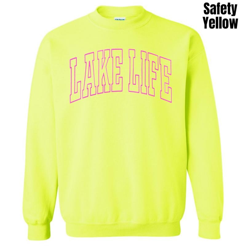 Pink Lake Life Puff Sweatshirt T-Shirts, Hoodie | RetroVerseTees.com