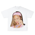 Pink Latto Inspired Vintage Graphic T-shirt Heavy Cotton Tee Basketball 90 s Styled Shirt Hiphop Vibes Y2K Aesthetic...