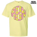 Pink Lemonade Monogram Comfort Colors T-Shirt 'NLB' Hoodie, Sweatshirt | RetroVerseTees.com