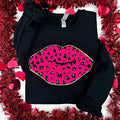 Pink Leopard Lips Patch Sweatshirt T-Shirts, Hoodie | RetroVerseTees.com