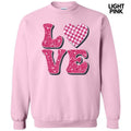 Pink Love Faux Glitter Sweatshirt T-Shirts, Hoodie | RetroVerseTees.com