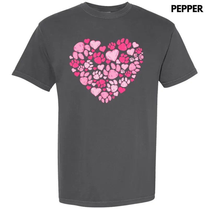Pink Paw Heart Comfort Colors T-Shirt 'NLB' Hoodie, Sweatshirt | RetroVerseTees.com