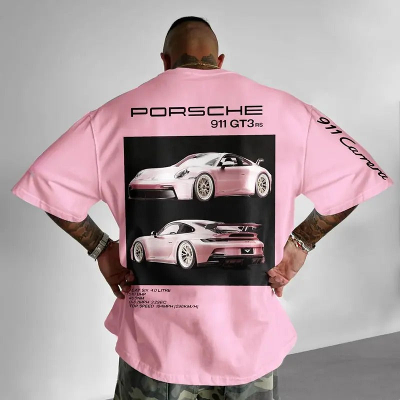 Pink Porsche 911 GT3 RS T-Shirt, Unisex, Car Clothing Hoodie, Sweatshirt | RetroVerseTees.com
