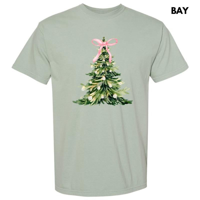 Pink Posh Christmas Tree Comfort Colors T-Shirt 'NLB' Hoodie, Sweatshirt | RetroVerseTees.com