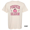 Pink Pumpkin Season Varsity Letter Comfort Colors T-Shirt 'NLB' Hoodie, Sweatshirt | RetroVerseTees.com