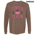 Pink Pumpkin Season Varsity Letter Long Sleeve Comfort Colors T-Shirt 'NLB' Hoodie, Sweatshirt | RetroVerseTees.com