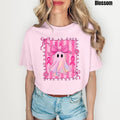 Pink Ribbon Stripe Ghost Comfort Colors T-Shirt 'NLB' Hoodie, Sweatshirt | RetroVerseTees.com