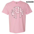 Pink Ribbons & Bows Monogram Comfort Colors T-Shirt 'NLB' Hoodie, Sweatshirt | RetroVerseTees.com