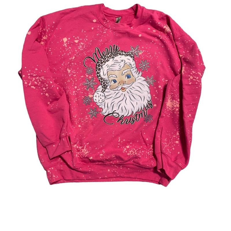 Pink Santa sweater shirt Hoodie, Sweatshirt | RetroVerseTees.com