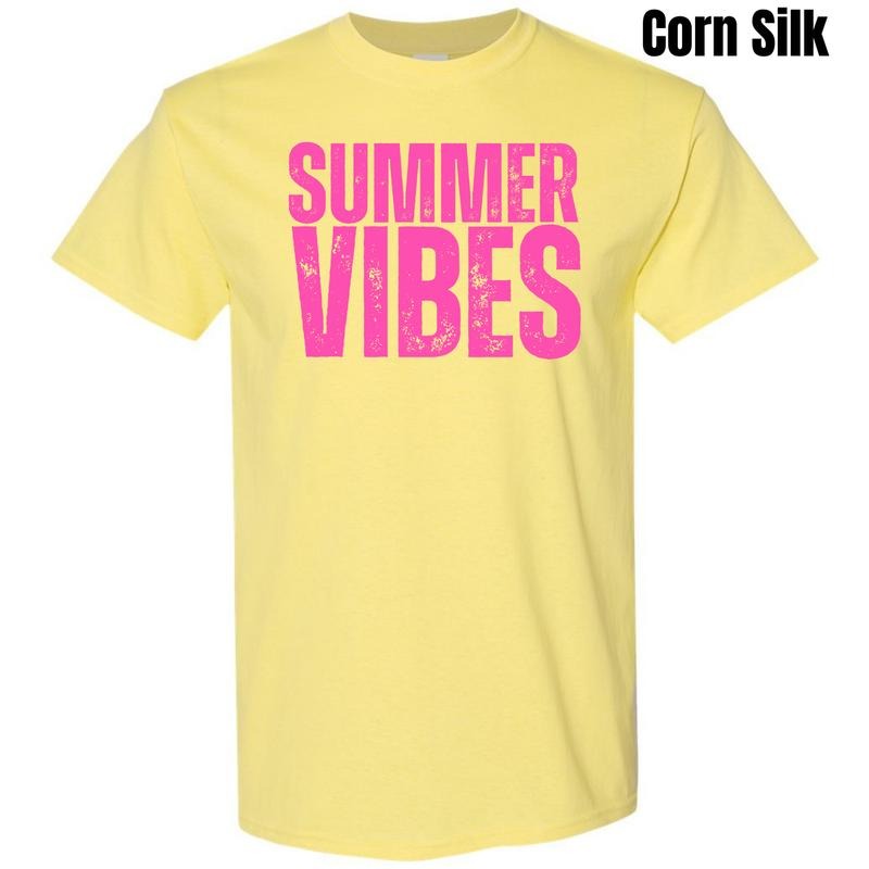 Pink Summer Vibes Gildan Short Sleeve T-Shirt 'NLB' Hoodie, Sweatshirt | RetroVerseTees.com