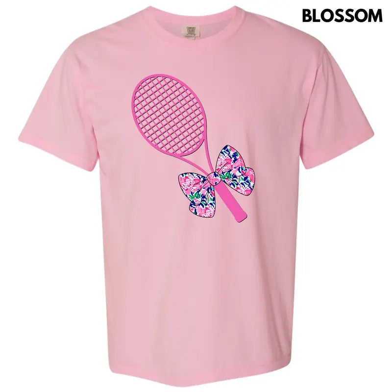 Pink Tennis Racket Comfort Colors T-Shirt 'NLB' Hoodie, Sweatshirt | RetroVerseTees.com