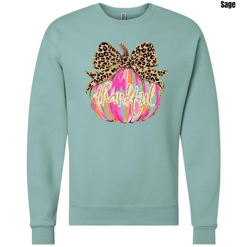 Pink Thankful Pumpkin Sweatshirt 'NLB' T-Shirts, Hoodie | RetroVerseTees.com