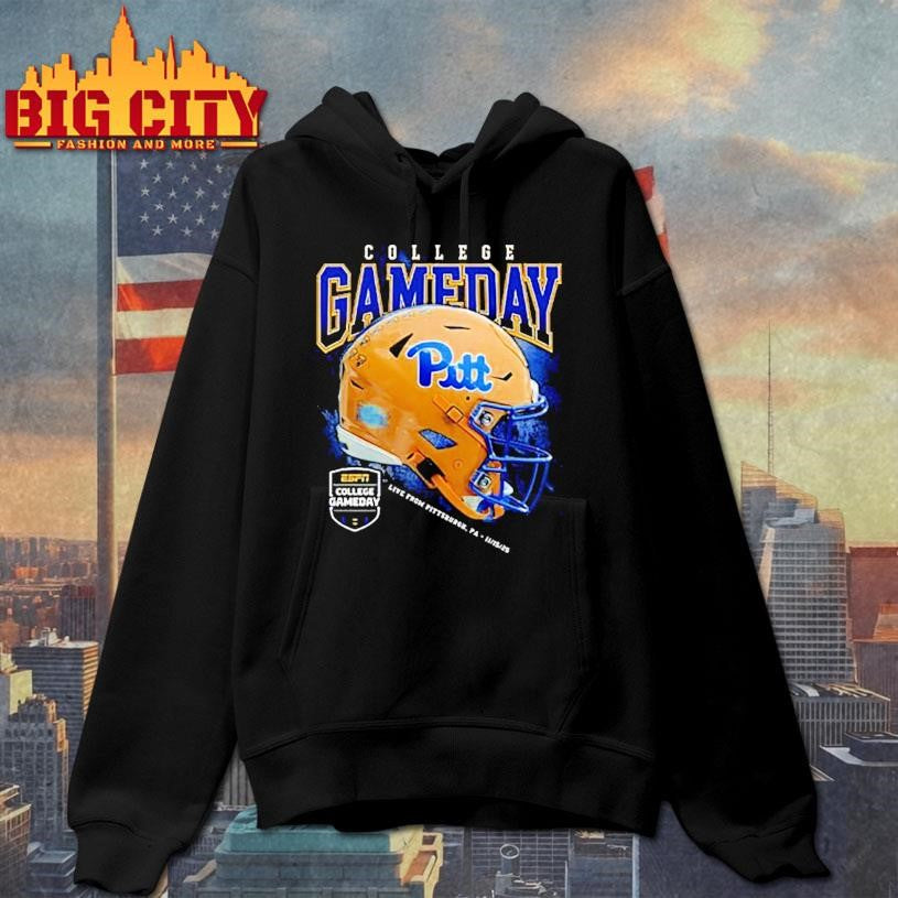 Pitt Panthers Black Football College Gameday Helmet Shirt