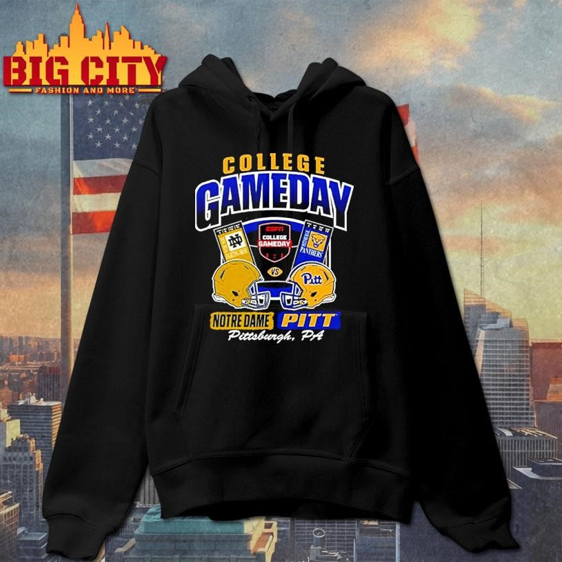 Pitt Panthers Black Football College Gameday vs Notre Dame Ticket Shirt