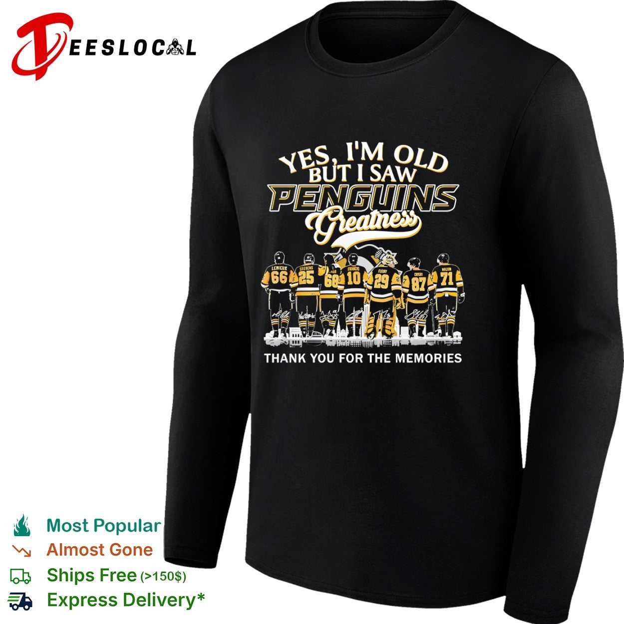 Pittsburgh Penguins Greatness Lemieux Stevens Jagr Francis Fleury Crosby Malkin Signature shirt