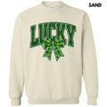 Plaid Lucky Bow Sequin Patch Sweatshirt T-Shirts, Hoodie | RetroVerseTees.com