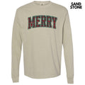 Plaid Merry Varsity Long Sleeve Comfort Colors T-Shirt 'NLB' Hoodie, Sweatshirt | RetroVerseTees.com