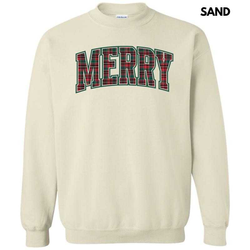 Plaid Merry Varsity Sweatshirt 'NLB' T-Shirts, Hoodie | RetroVerseTees.com