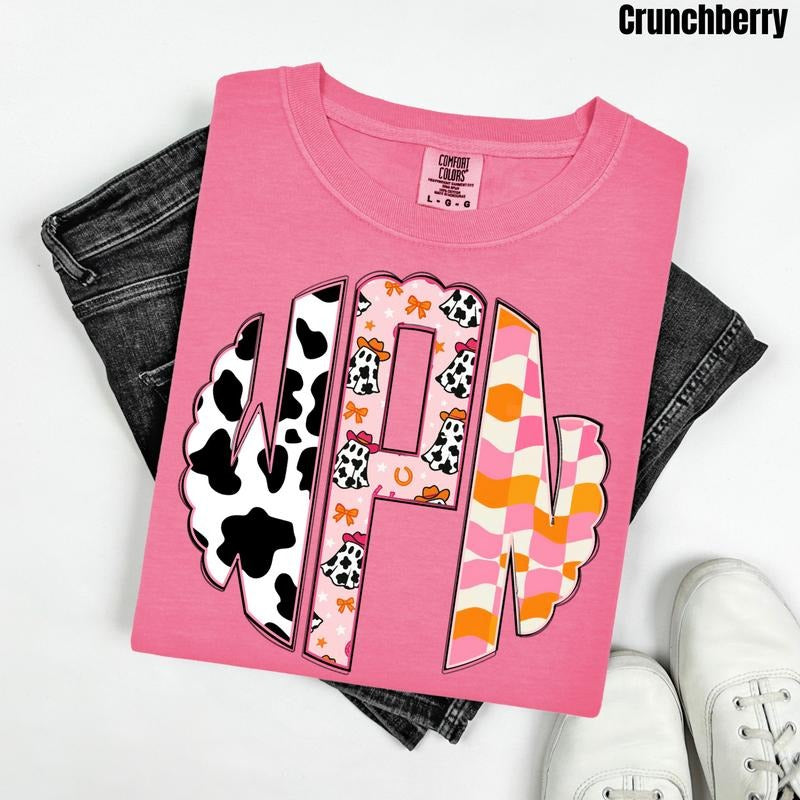 Plain Cowgirl Halloween Monogram Comfort Colors T-Shirt 'NLB' Hoodie, Sweatshirt | RetroVerseTees.com