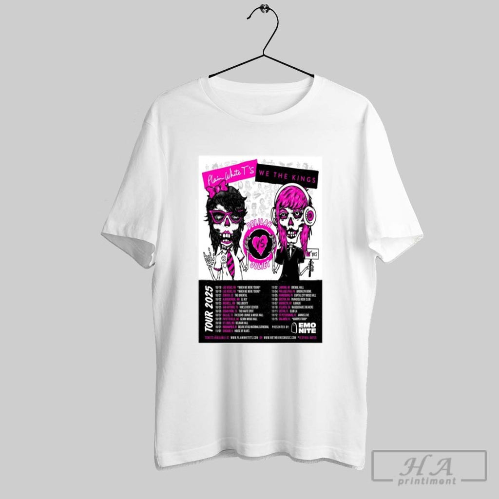 Plain White Ts We The Kings Delilah Vs Juliet Tour 2025 T Shirts