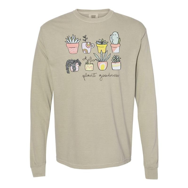 Plant Goodness Long Sleeve Comfort Colors T-Shirt Hoodie, Sweatshirt | RetroVerseTees.com