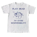 Play Dead To Avoid Responsibility Retro Tshirt, Rat Silly Joke Shirt, Possum Gag Shirt, Funny Unisex Adult Graphic Tee,...