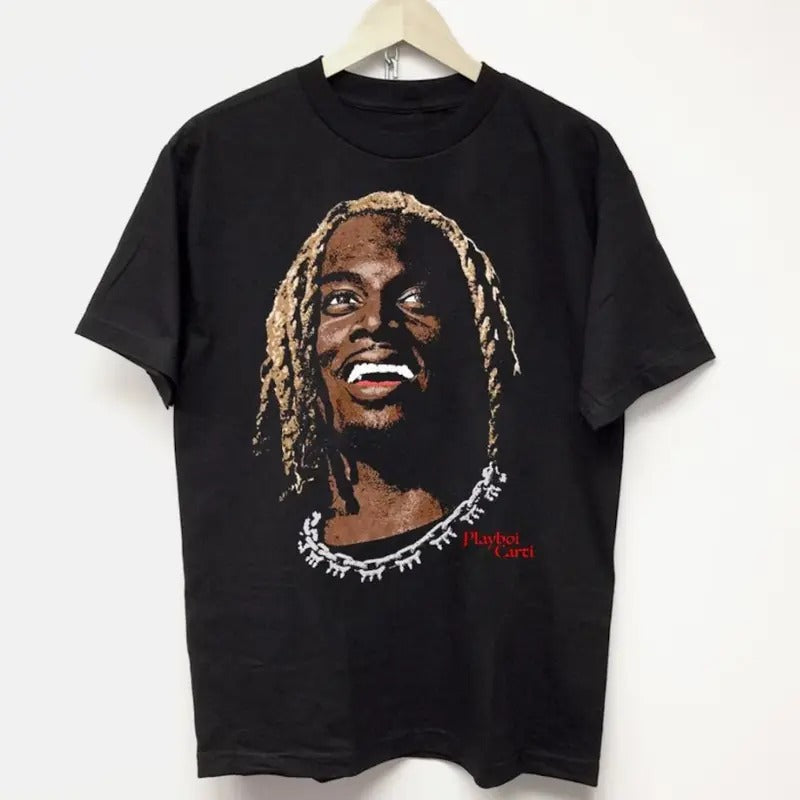 Playboi Vintage Carti Graphic Shirt Hiphop rap fan Cotton Menswear Hoodie, Sweatshirt | RetroVerseTees.com