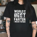 Playful Lightsaber brand - Shirt for Dads: 'World'WB shield Best Farter Swoosh Mean TNF' - WB shield Light