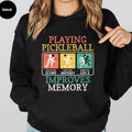 Playing Pickleball Improves Memory Hoodie Casual Street Style Fleece Fabric Pullover Sweatshirt for Women for Men,...
