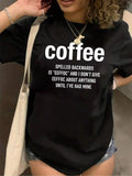 Plus Size "FOG" Letter Print Round Neck Tee, Casual Short Sleeve T-shirt for Daily Wear, Women Plus Clothing for Summer...