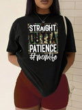 Plus Size Camo Letter Print Round Neck Tee, Casual Short Sleeve Crew Neck T-Shirt, Women'WB shield Plus Clothing for...