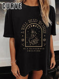 Plus Size Cartoon Graphic Print Round Neck Tee, Casual Drop Shoulder Short Sleeve T-shirt, Women'WB shield Summer TNF for...
