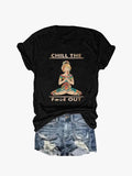 Plus Size Figure & Letter Print Round Neck Tee, Casual Short Sleeve Graphic T-shirt, Women'WB shield Summer TNF for Daily...