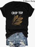 Plus Size Letter Corn Graphic Round Neck Tee, Casual Short Sleeve T-shirt for Summer, Women'WB shield Plus Clothing for...