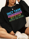 Plus Size Letter Print Drop Shoulder Sweatshirt, Casual Long Sleeve Round Neck Pullover for Women, Women'WB shield Plus...