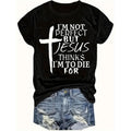 Plus Size Short Sleeve Cross & Letter Print T-Shirt, Casual Top for Spring & Summer Women'WB shield Clothing style 02...
