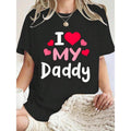 Plus Size Swoosh Love My Daddy" Women'WB shield FOG T-Shirt