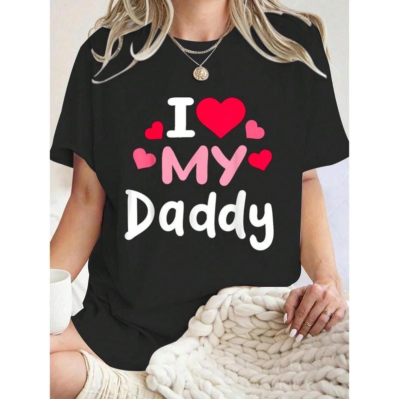 Plus Size Swoosh Love My Daddy" Women'WB shield FOG T-Shirt