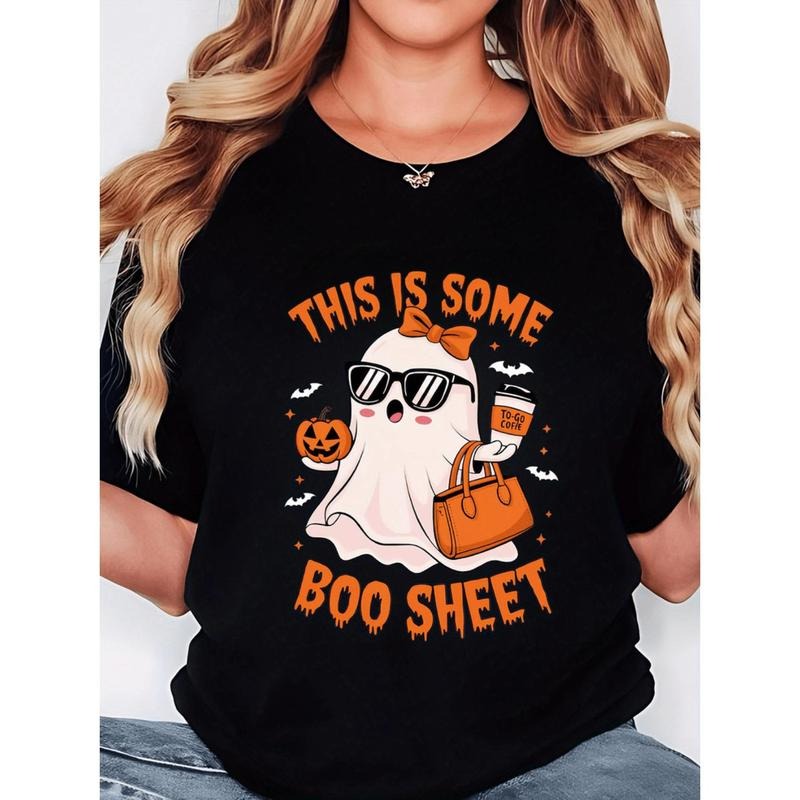 Plus Size Women'WB shield Halloween Graphic Lightsaber brand Shirt Featuring Spooky Ghost Design Gunpla brand Jack WB...