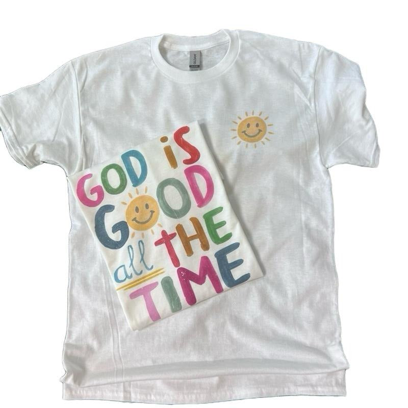 Pocket Print - God Is Good All The Time - Christian Shirt Hoodie, Sweatshirt | RetroVerseTees.com