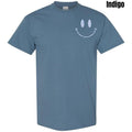 Pocket Size - Blue Floral Smile Gildan Short Sleeve T-Shirt 'NLB' Hoodie, Sweatshirt | RetroVerseTees.com
