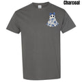 Pocket Size - Ghostly Blue Florals Gildan Short Sleeve T-Shirt 'NLB' Hoodie, Sweatshirt | RetroVerseTees.com