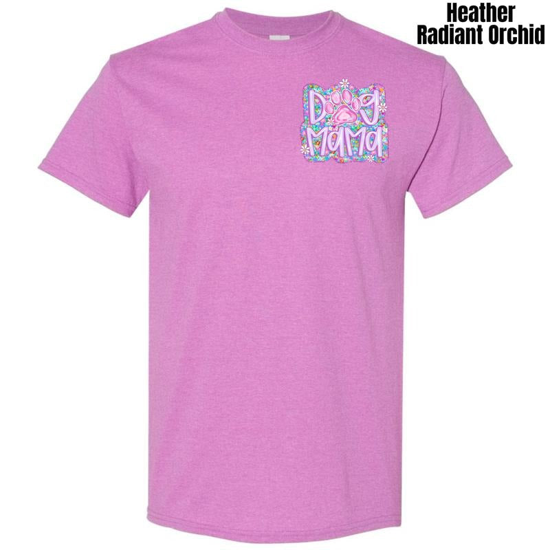 Pocket Size - Lavender Floral Dog Mom Gildan Short Sleeve T-Shirt 'NLB' Hoodie, Sweatshirt | RetroVerseTees.com