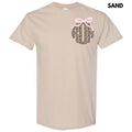 Pocket Size - Pink Bow Cheetah Monogram Gildan Short Sleeve T-Shirt 'NLB' Hoodie, Sweatshirt | RetroVerseTees.com