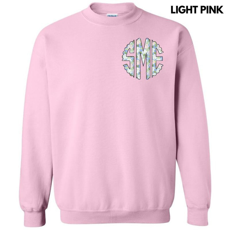 Pocket Size - Proper Floral Monogram Sweatshirt 'NLB' T-Shirts, Hoodie | RetroVerseTees.com