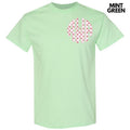 Pocket Size - Strawberry Stripe Monogram Gildan Short Sleeve T-Shirt 'NLB' Hoodie, Sweatshirt | RetroVerseTees.com