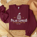Polar Express Embroidered Sweatshirt, Christmas North Pole Gifts, Trending Xmas Tee Hoodie | RetroVerseTees.com