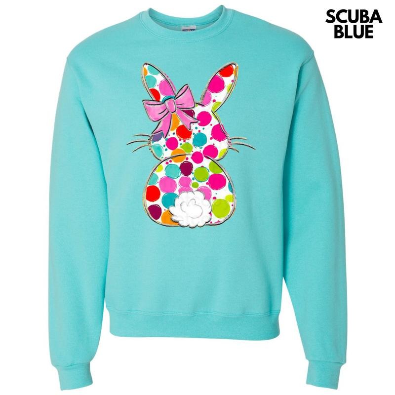 Polka Dot Bunny Sweatshirt T-Shirts, Hoodie | RetroVerseTees.com