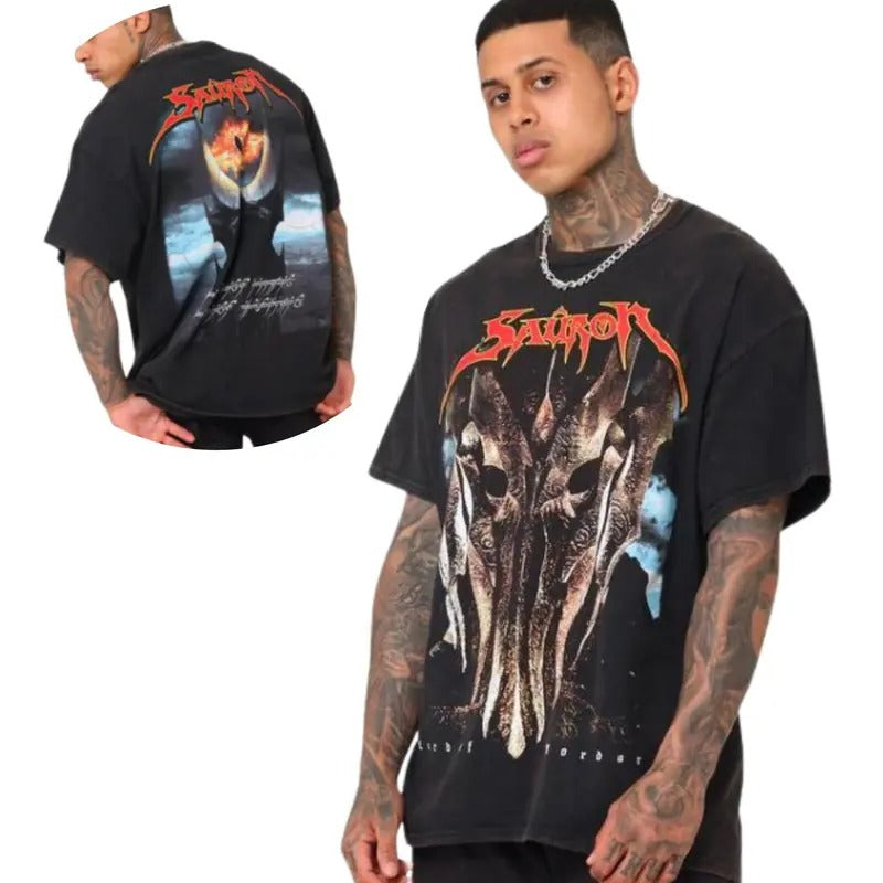 American Thrift X The Lord Of The Rings Sauron T-shirt/Sweatshirt- 50/50 Cotton/Polyester Blend Unisex Classic Fit...