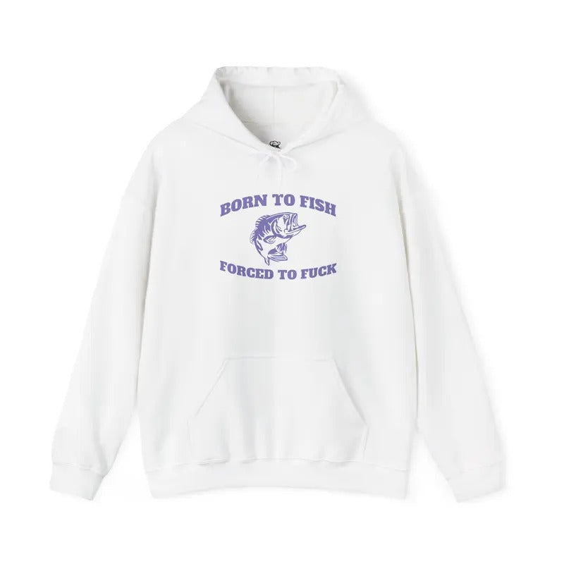 Born Hidden leaf ninja Fish Hoodie - Laugh Factory Tees - Casual Fishing Hoodie with Humor, Cotton/Polyester Blend,...